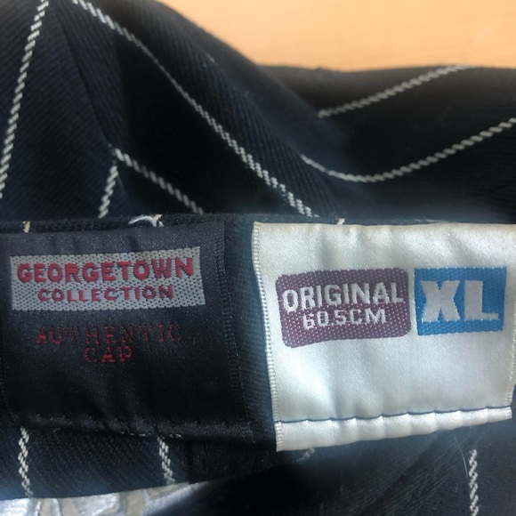 NY Black Pinstriped/Rhinestone Fitted Flatbill Cap - Picture 8 of 8